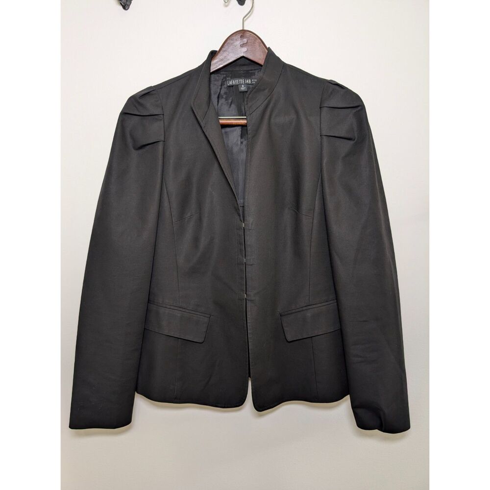 Lafayette 148 Black Tailored Blazer Size 8 Luxury Minimalist Career Quiet Luxury - Picture 11 of 12